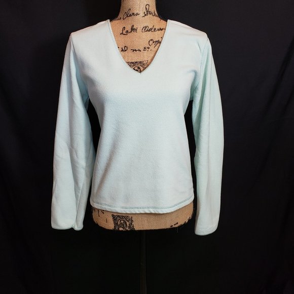Old Navy Mint Green Micro-fleece V-neck - Picture 5 of 5